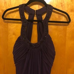 Xscape plum long gown